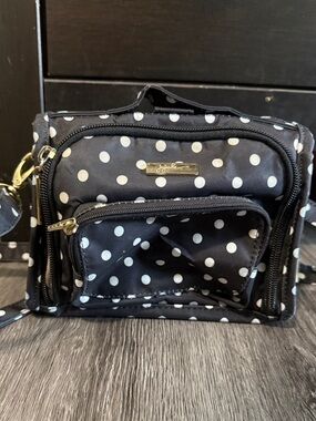 Ju-Ju-Be Black and White Polka Dot Crossbody Bag